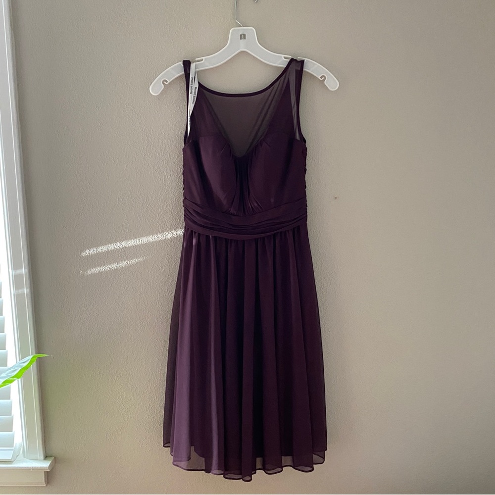 David’s Bridal bridesmaid dress in plum size 2 - Picture 1 of 3